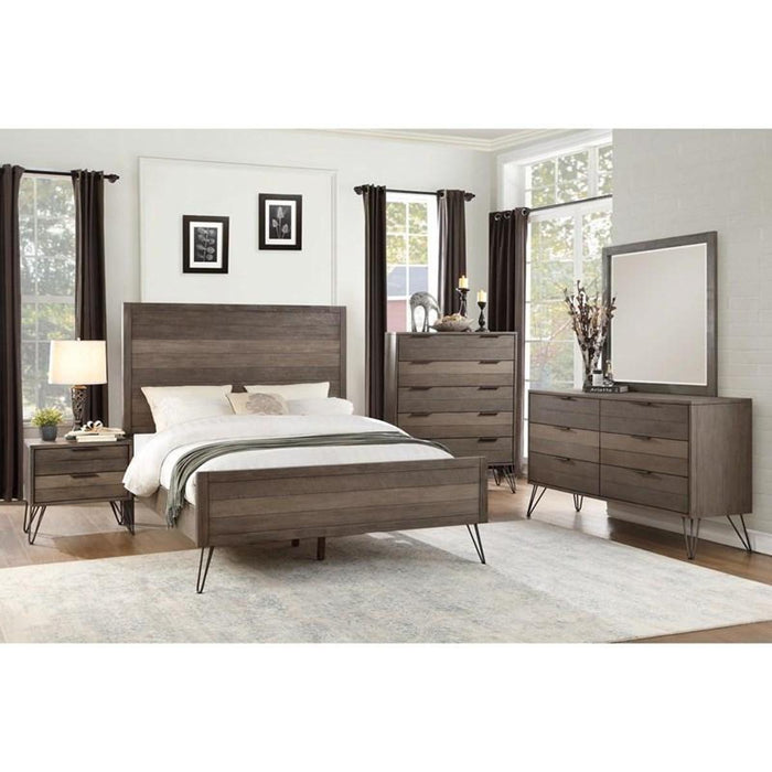 Urbanite Queen Panel Bed in Tri-tone Gray 1604-1* - VIP FURNITURE (NJ)