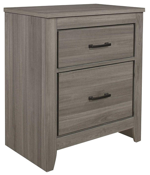 Waldorf 2 Drawer Nightstand in Dark Gray 1902-4 - VIP FURNITURE (NJ)