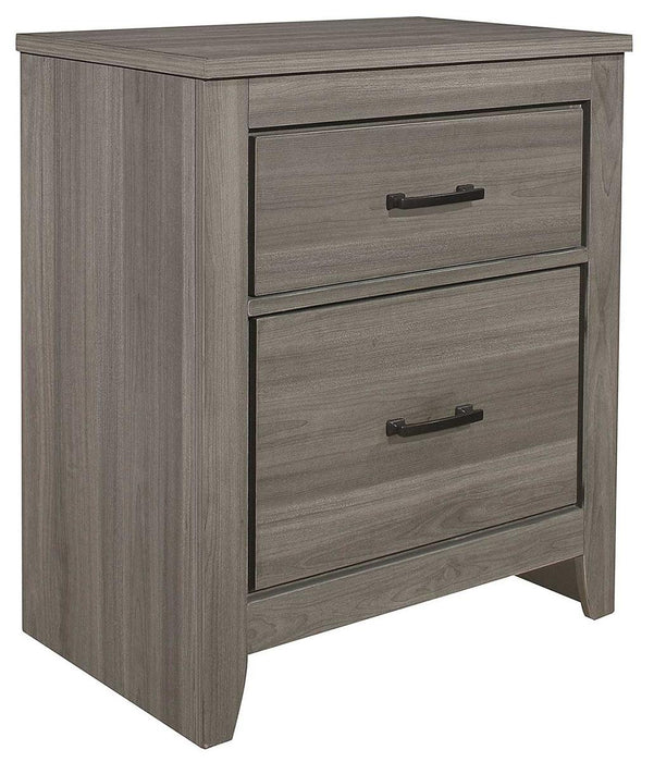 Waldorf 2 Drawer Nightstand in Dark Gray 1902-4 - VIP FURNITURE (NJ)