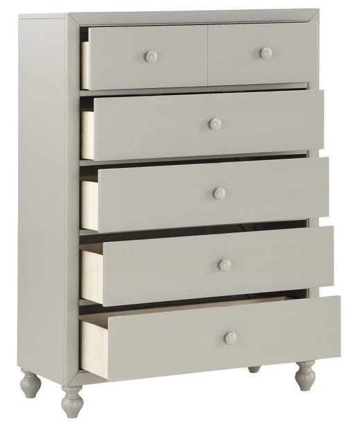 Wellsummer 5 Drawer Chest in Gray 1803GY-9 - VIP FURNITURE (NJ)
