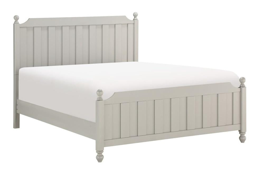Wellsummer Full Panel Bed in Gray 1803GYF-1* - VIP FURNITURE (NJ)