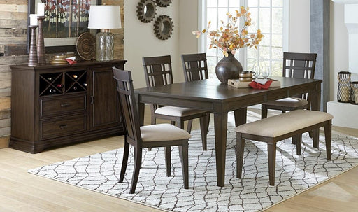 Makah Dining Table in Dark Brown 5496-78 - VIP FURNITURE (NJ)