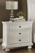 Laurelin 3 Drawer Nightstand in White 1714W-4