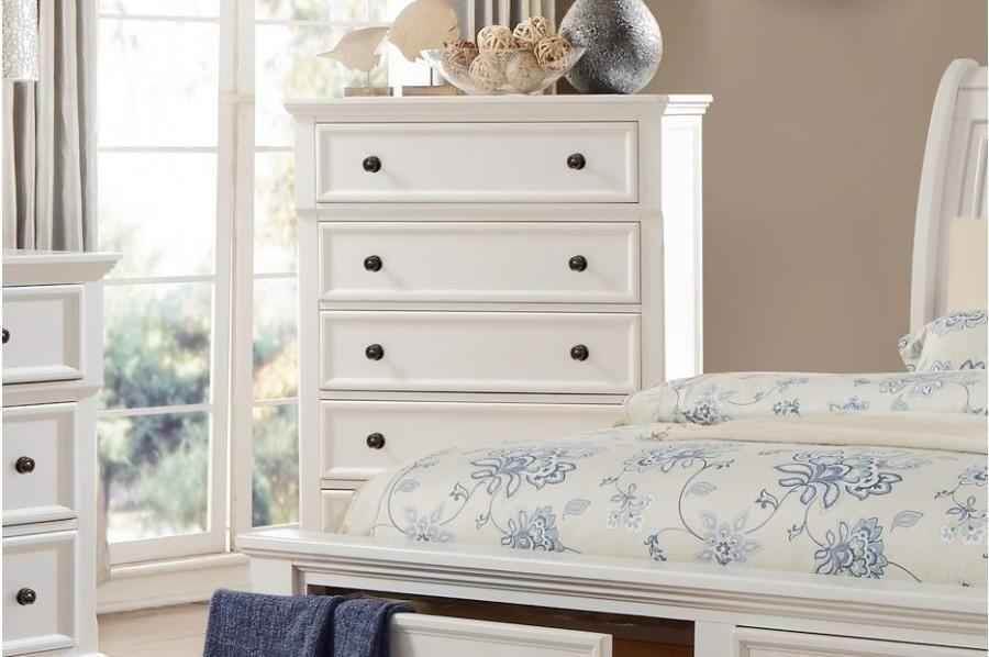 Laurelin 5 Drawer Chest in White 1714W-9