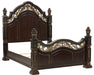 Catalonia Queen Poster Bed in Cherry 1824-1 image