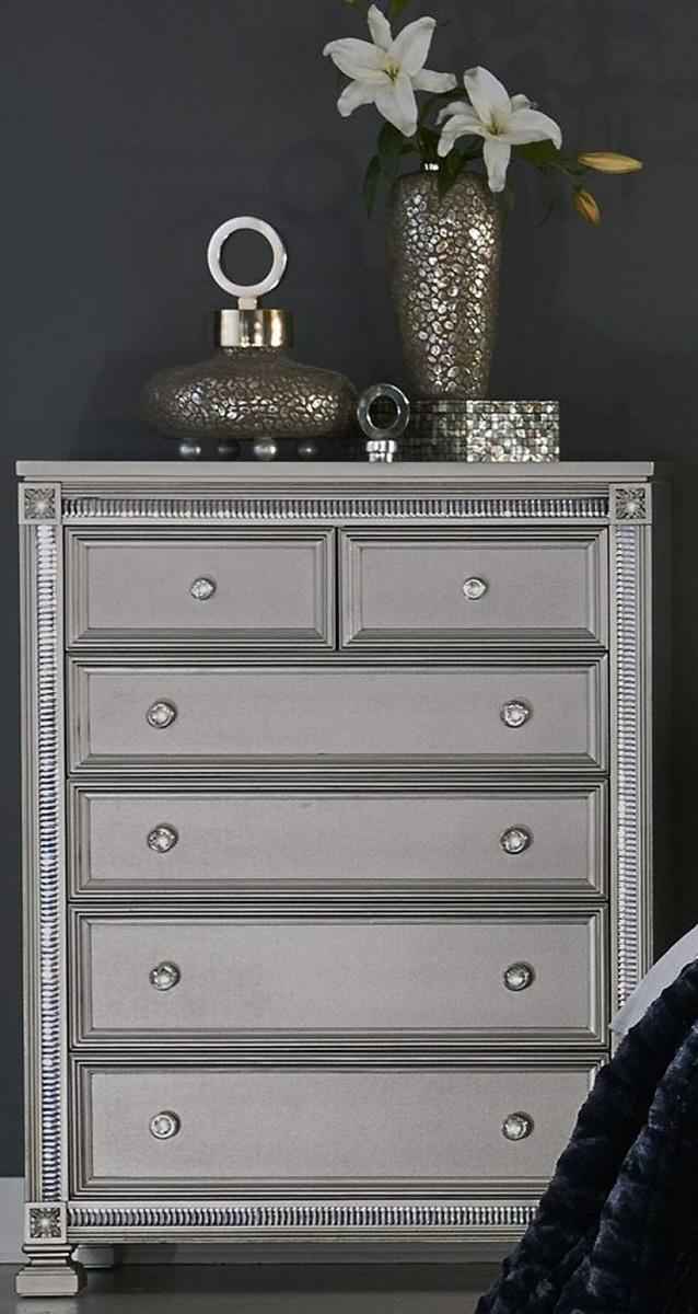 Bevelle 5 Drawer Chest in Silver 1958-9