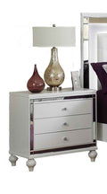 Alonza 3 Drawer Nightstand in White 1845-4