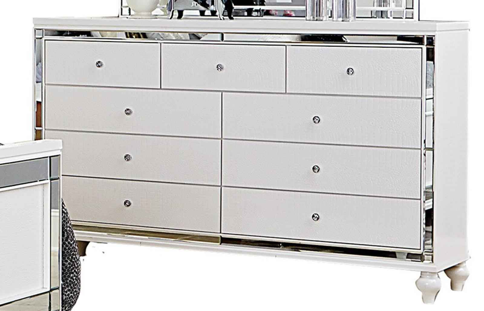 Alonza 9 Drawer Dresser in White 1845-5