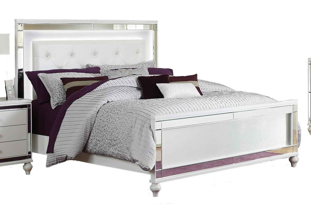 Alonza Queen LED Panel Bed 1845LED-1