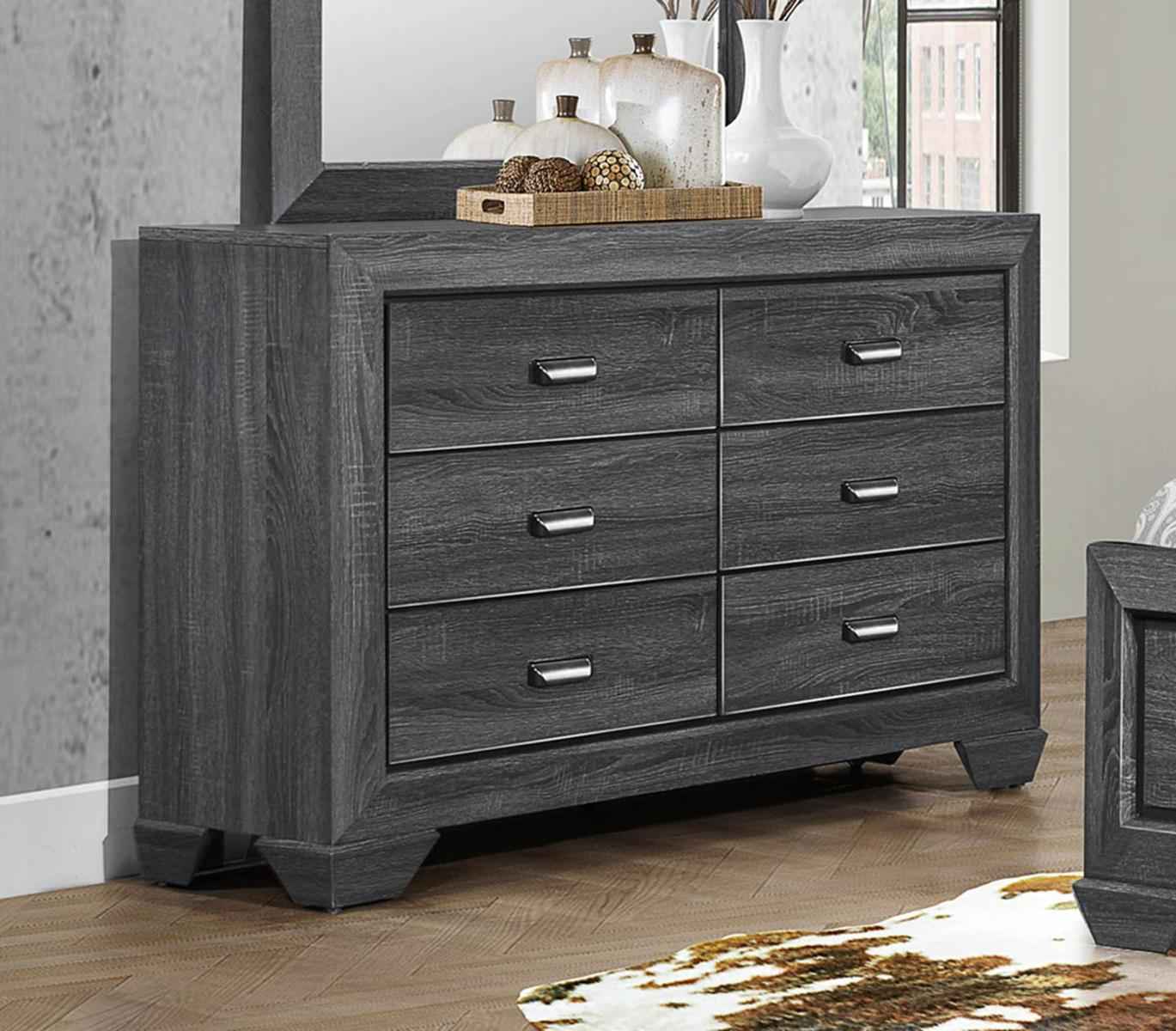 Beechnut 6 Drawer Dresser in Gray 1904GY-5