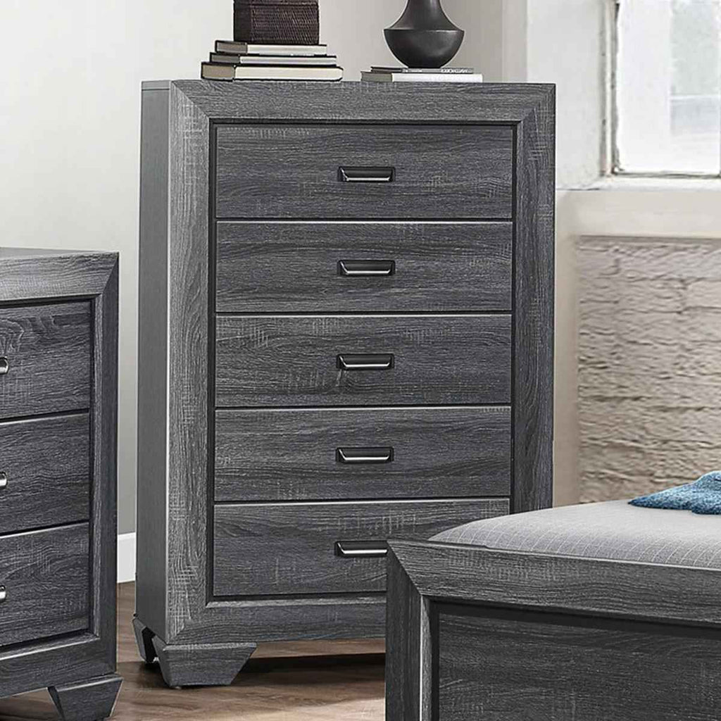 Beechnut 5 Drawer Chest in Gray 1904GY-9