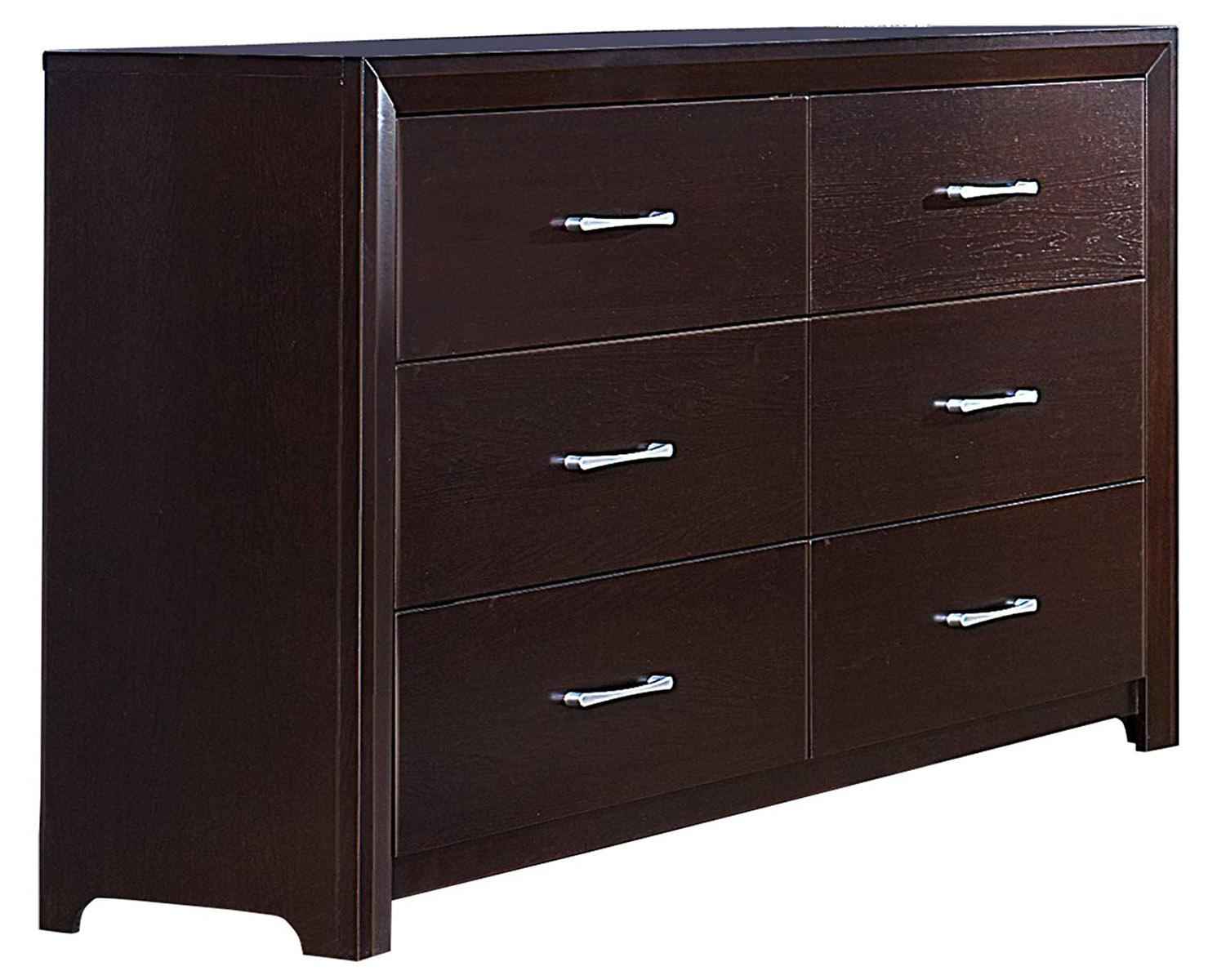Edina 6 Drawer Dresser in Espresso-Hinted Cherry 2145-5