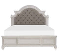 Baylesford Queen Upholstered Panel Bed in Antique White 1624W-1*