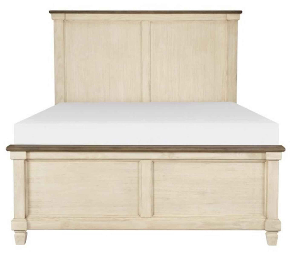 Weaver King Panel Bed in Antique White 1626K-1EK*