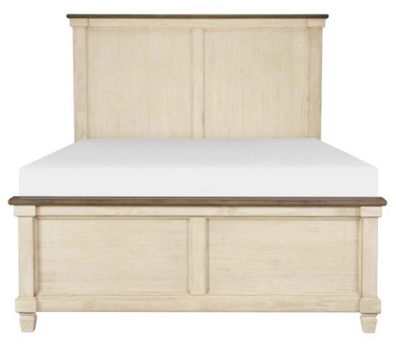 Weaver King Panel Bed in Antique White 1626K-1EK*