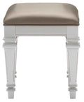 Avondale Vanity Stool in Silver 1646-14