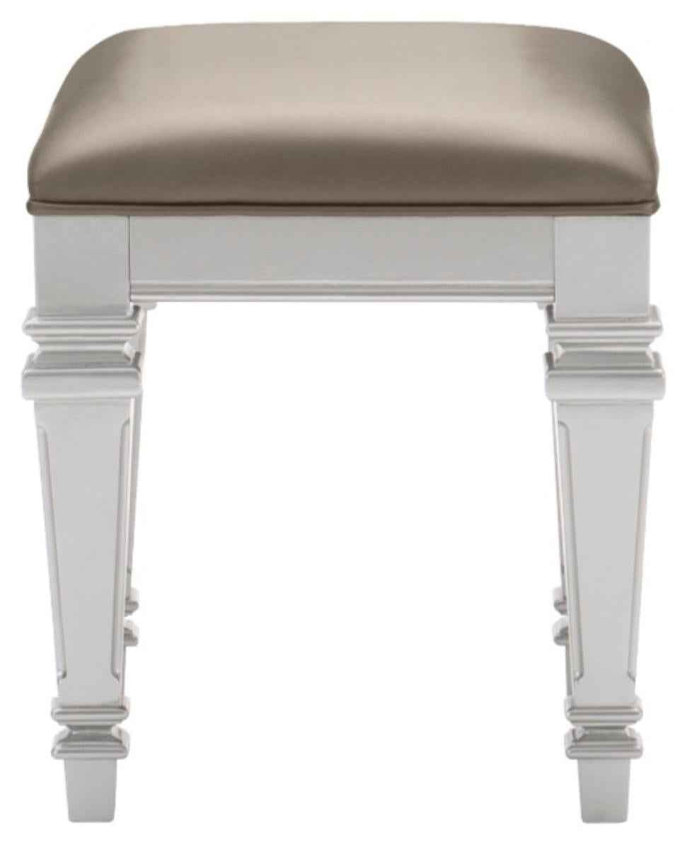Avondale Vanity Stool in Silver 1646-14