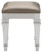 Avondale Vanity Stool in Silver 1646-14 image