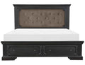Bolingbrook King Upholstered Storage Platform Bed in Coffee 1647K-1EK*