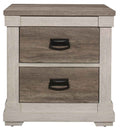 Arcadia Nightstand in White & Weathered Gray 1677-4