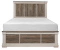 Arcadia Full Panel Bed in White & Weathered Gray 1677F-1*