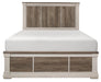 Arcadia Queen Panel Bed in White & Weathered Gray 1677-1* image