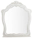 Cinderella Mirror in Antique White with Grey Rub-Through 1386NW-6 image