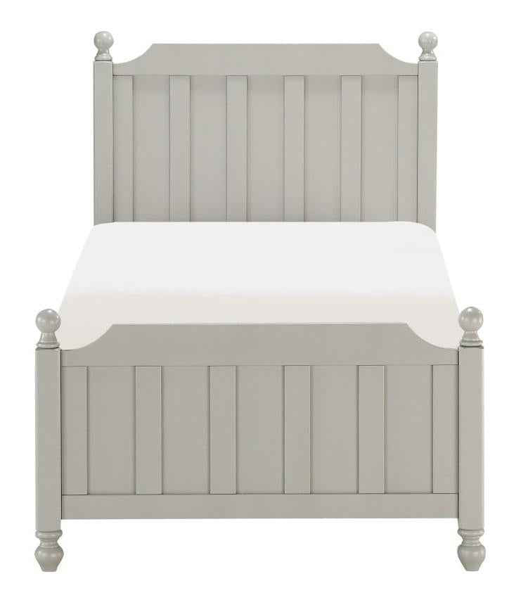 Wellsummer Twin Panel Bed in Gray 1803GYT-1*
