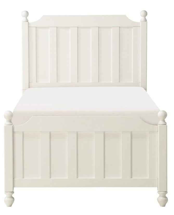 Wellsummer Twin Panel Bed in White 1803WT-1*
