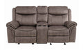 Aram Double Glider Reclining Loveseat in Dark Brown 8206NF-2