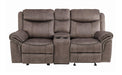 Aram Double Glider Reclining Loveseat in Dark Brown 8206NF-2 image
