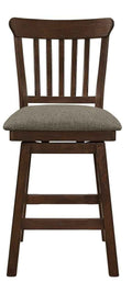 Schleiger Counter Height Swivel Chair in Dark Brown (Set of 2)