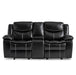 Bastrop Double Glider Reclining Loveseat in Black 8230BLK-2 image
