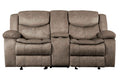 Bastrop Double Glider Reclining Loveseat in Brown 8230FBR-2