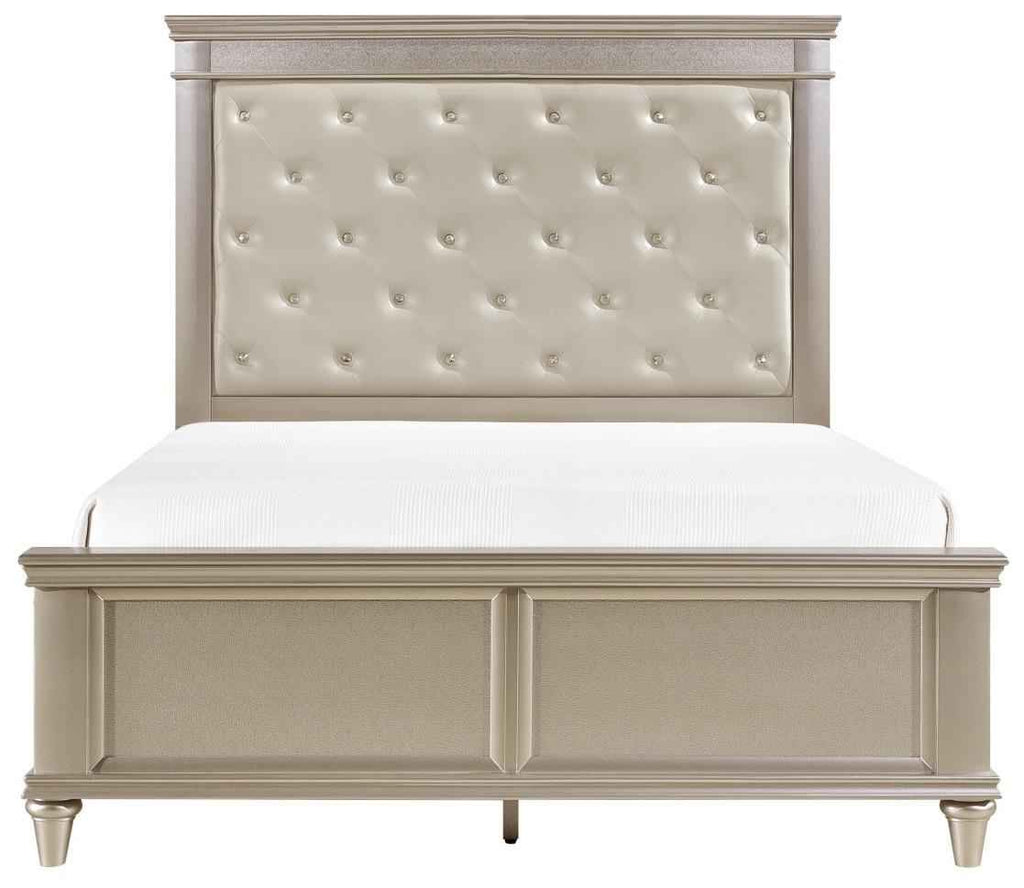 Celandine Full Panel Bed in Pearl/Silver 1928F-1*
