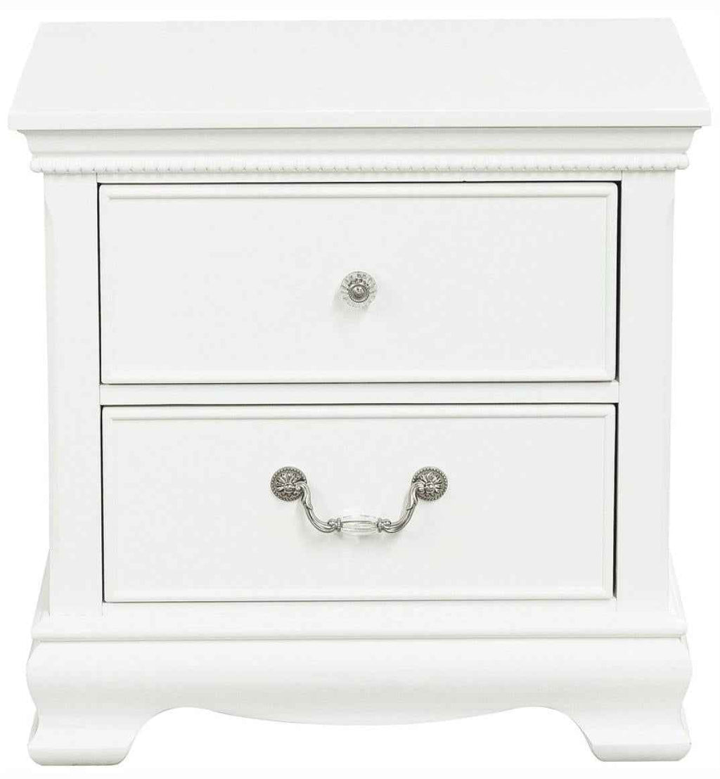 Lucida 2 Drawer Nightstand in White 2039W-4