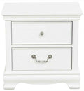 Lucida 2 Drawer Nightstand in White 2039W-4