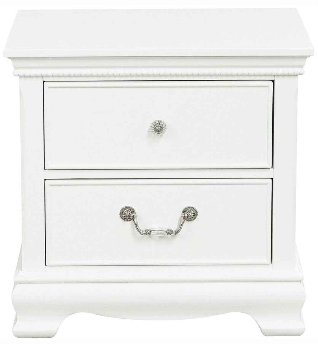 Lucida 2 Drawer Nightstand in White 2039W-4