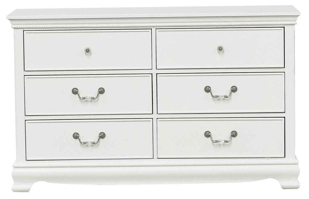 Lucida 6 Drawer Dresser in White 2039W-5