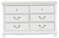 Lucida 6 Drawer Dresser in White 2039W-5