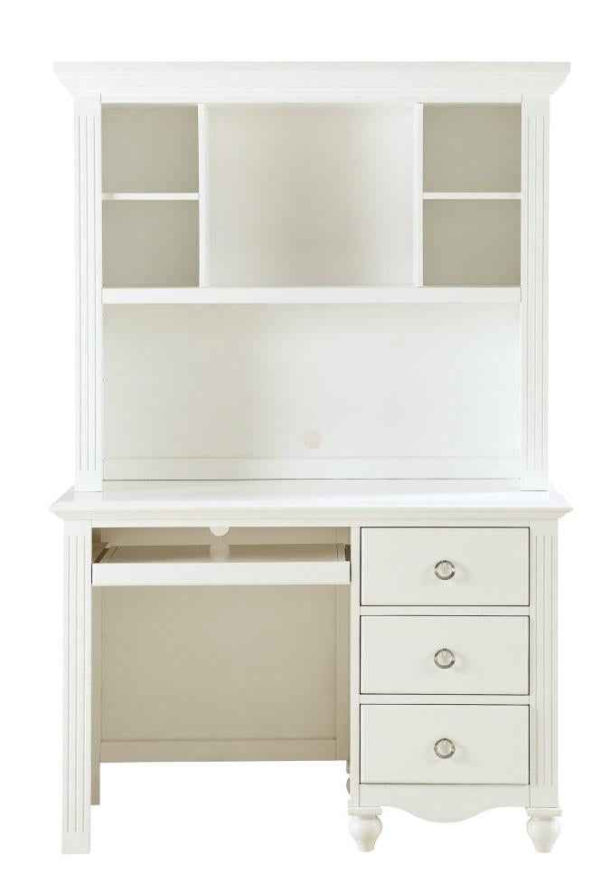 Meghan Writing Hutch/ Desk Set in White 2058WH-14*