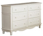 Clementine 6 Drawer Dresser in White B1799-5 image