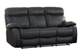 Pendu Double Reclining Sofa in Black 8326BLK-3 image