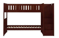Rowe Bunk Bed w/ Reversible Step Storage in Dark Cherry B2013SBDC-1*