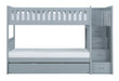 Orion Bunk Bed w/ Reversible Step Storage and Twin Trundle in Gray B2063SB-1*R image