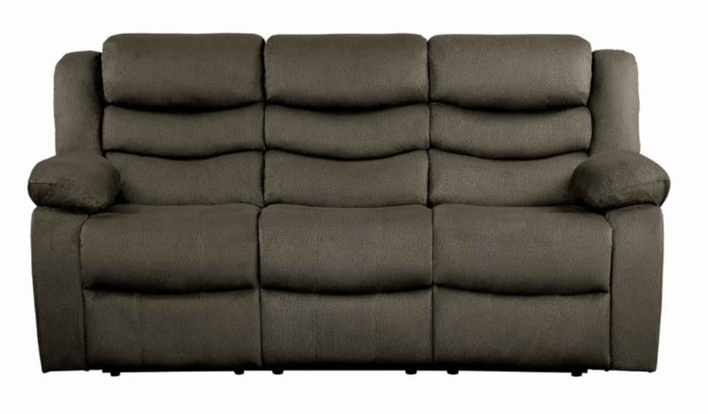 Discus Double Reclining Sofa in Brown 9526BR-3