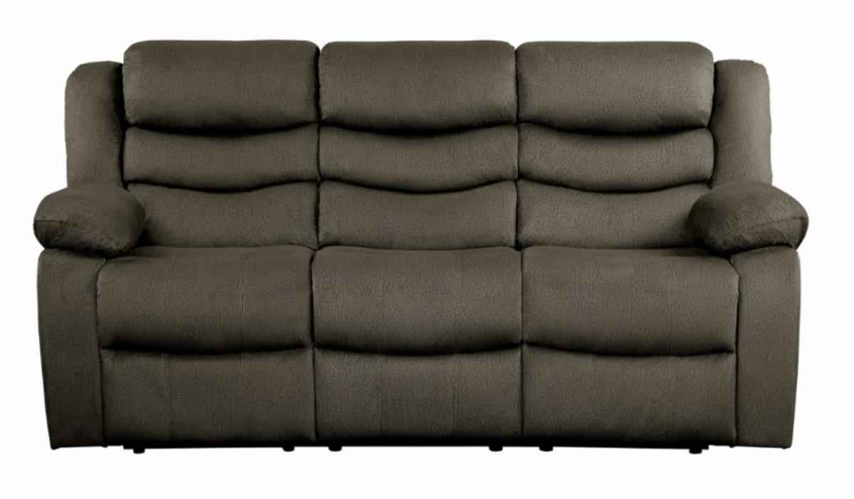 Discus Double Reclining Sofa in Brown 9526BR-3