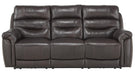 Lance Power Double Reclining Sofa with Power Headrests in Brown 9527BRW-3PWH image