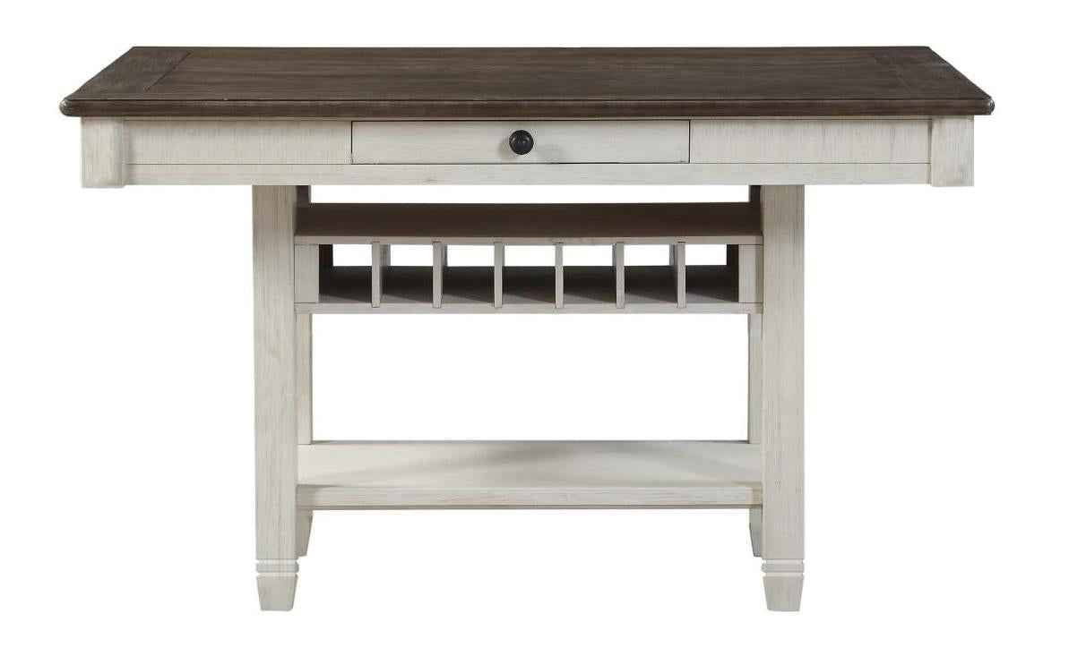 Granby Counter Height Dining Table in White & Brown 5627NW-36*