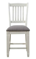 Granby Counter Height Chair in White & Brown (Set of 2)